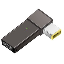 USB C to Slim Tip Laptop Power Charger Connector Female Type C DC Black