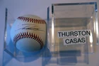 TRISTON CASAS BOSTON RED SOX VINTAGE AUTOGRAPHED BASEBALL WITH SHOWCASE
