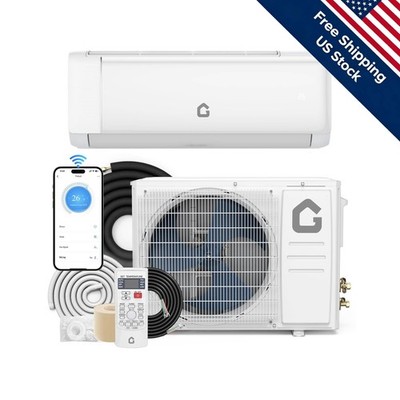 12000 BTU Mini Split Heat Pump 18.5 SEER2 Inverter AC 230V 750 Sq Ft