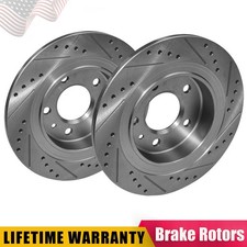 2Pc Rear Drilled Disc Brake Rotor for Buick Regal Sportback Chevy Equinox Malibu