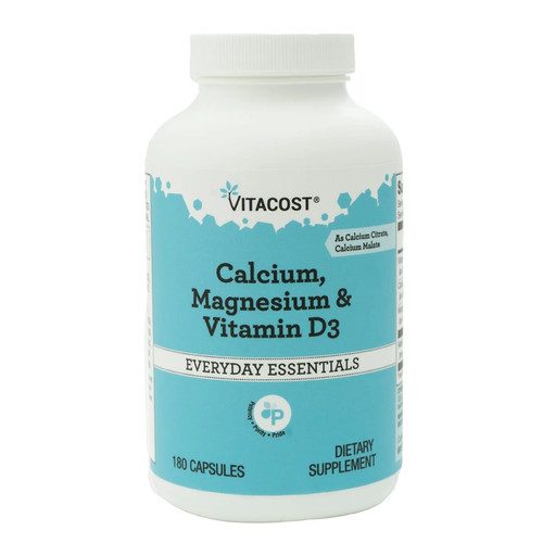 Calcium, Magnesium & Vitamin D3, 180 Capsules