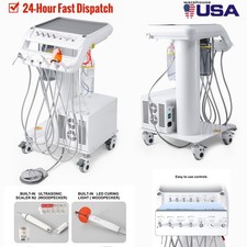 AZDENT Portable Dental Delivery Unit with Air Compressor Syringe Suction 4Holes