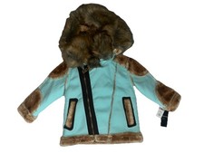 JORDAN CRAIG Fluffy Fur SHEARLING MOTO JACKET Size 4 NWT