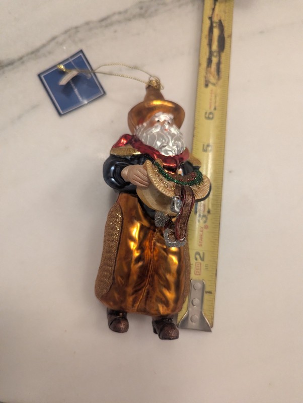 St Nicholas Square Glass Horse Saddle Ornament Large 6.5" Christmas Santa