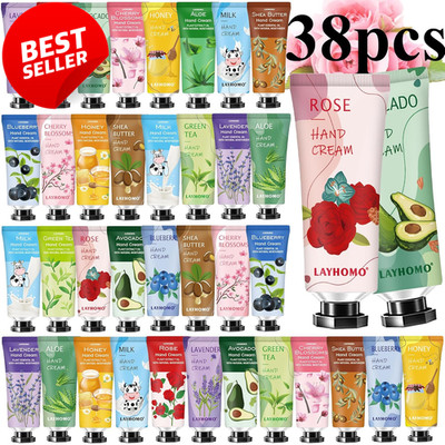 38 Pack Hand Cream Gift Set Travel Size for Dry Cracked Hands Women Scented - US