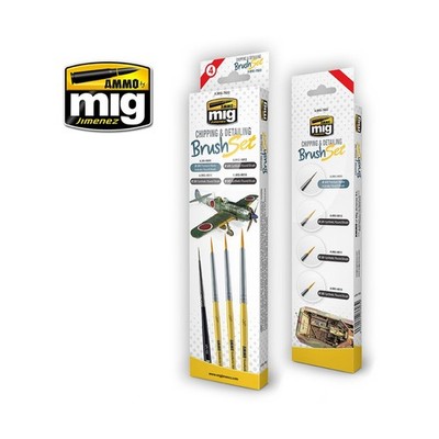 AMMO Paintbrushes Chipping & Detailing Brush Set New