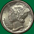 1936 Mercury Dime Choice Almost Uncirculated AU+ Coin #36619