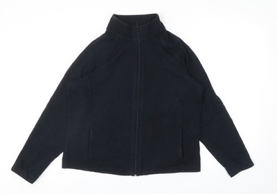 Schwarzes Damen-Sweatshirt mit durchgehendem Reißverschluss Größe 16 von Mark Shale