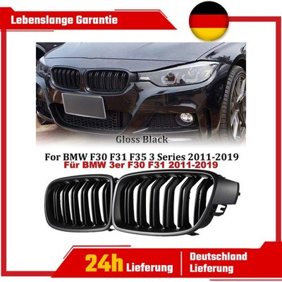 Kühlergrill Frontgrill Passend für BMW F30 F31 2011-2019 DEN Glanz Schwarz Satz
