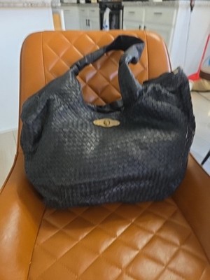 Elliott Lucca Napoli  Leather Bag Hobo  Basketweave