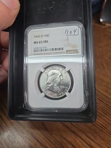 1960-D Franklin Half Dollar 50C NGC MS65 Fbl