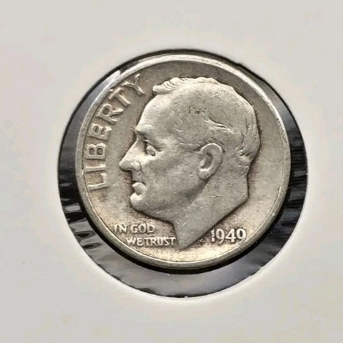 1949-P Roosevelt Dime 90% Silver US Mint Philadelphia