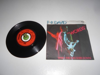 F-R David - Words  (1982) Vinyl 7` inch Single Vg +++ No. 1 Hit !