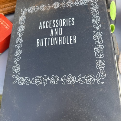 #ad Vtg Sears Kenmore Sewing Machine Accessories Buttonholer Pattern Cams w Case $25.00
