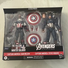 Marvel Legends Series Captain America 2-Pack Steve Rogers Sam Wilson Action...
