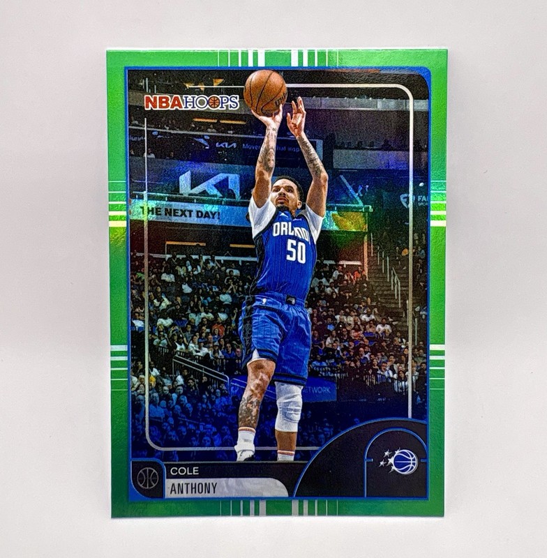 Topps 2025-26 NBA Hoops Green Holo foil Parallel #77 Cole Anthony Orlando Magic