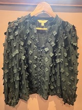Emerald Green Shirt  From Love And Roses, Size 6