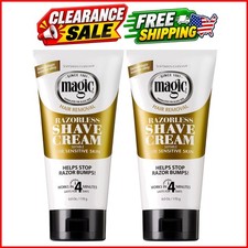 Magic Razorless Shaving Cream, Depilatory Hair Removal Cream, Works in 4 Minu...