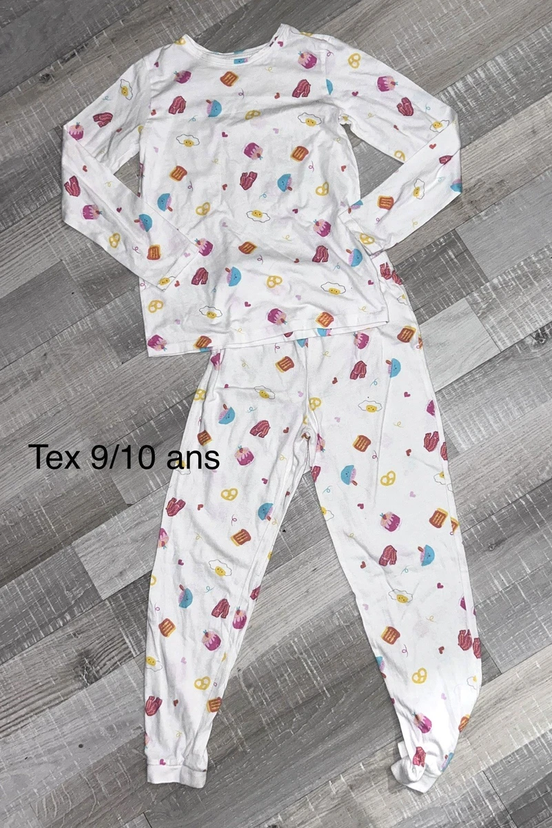 Pyjama 2 Pièces Fille Ado Max & Olivia Taille 14/16 (XL) - Haut Rouge, Bas à Carreaux