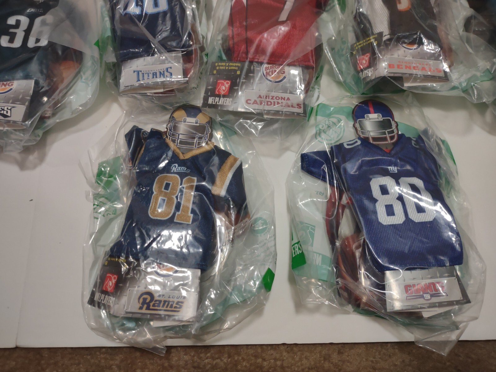 Burger King NFL mini jerseys 2007 lot of 30 Sealed mini football jerseys eBay