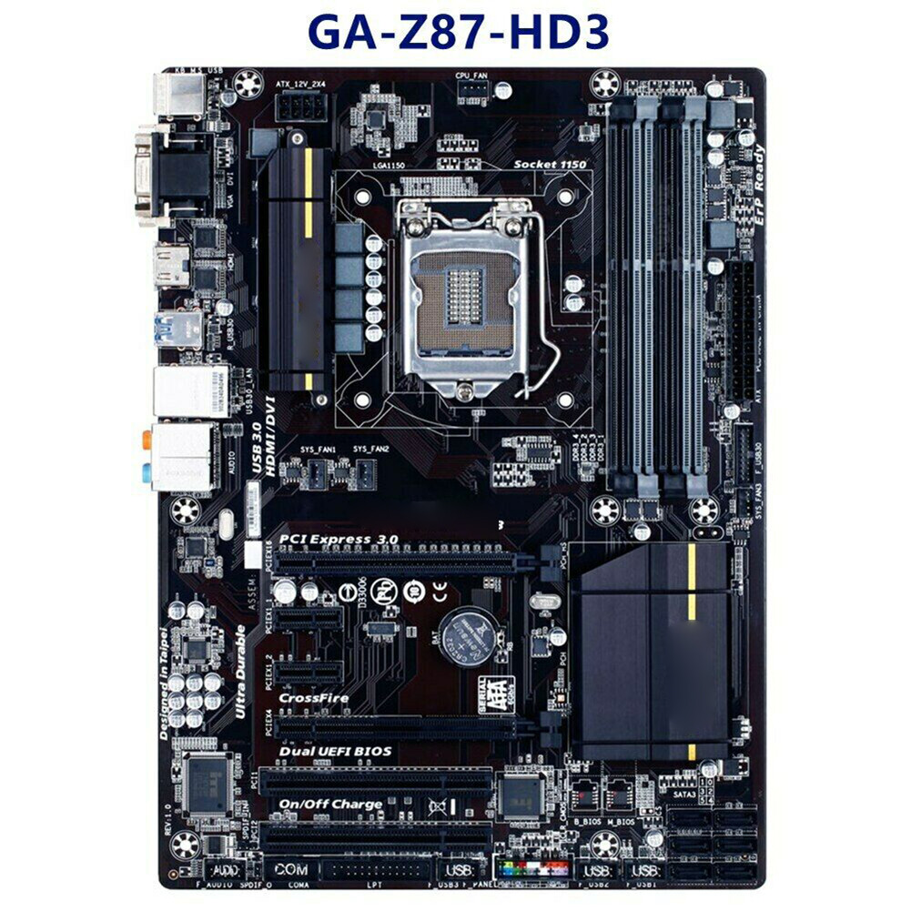 Motherboard For Gigabyte GA-Z87-HD3 LGA 1150 DDR3 32G ATX Used