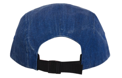 Supreme Coated Denim Camp Cap Black Royal White Sz Adjustable | eBay