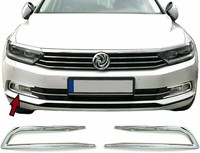 Set Edelstahl Nebelscheinwerfer Rahmen Zier Chrom FüR VW Passat 3G B8 Ab 2014