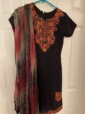 Pakistani Indian Young Girl Teen desi dress 3 piece Patiala Punjabi Shalwar