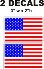 2 American Flag Vinyl Decals
