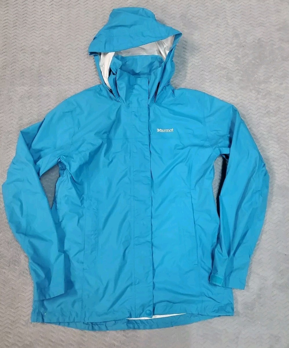 Marmot Jacket Womens M Rain Coat Blue Nylon Lightweight Vented