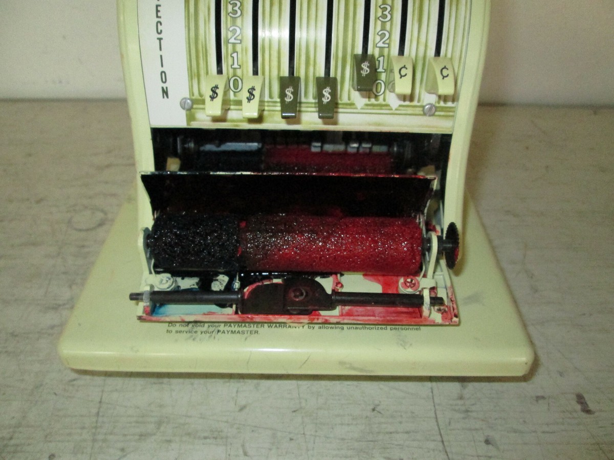 Vintage Paymaster Series S-1000 Check Writer Embosser, As-Is, For