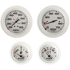 Sierra 68387p Arctic White Outboard 4 Gauge Set