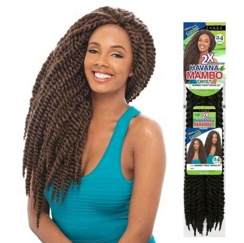 JANET COLLECTION NOIR 2X HAVANA MAMBO TWIST BRAID 18 INCH - Picture 2 of 2