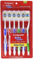 Colgate Extra Clean Toothbrush, Full Head, Medium, 6 Count Colgate Extra Clean Toothbrush, Full Head, Medium, 6 Count