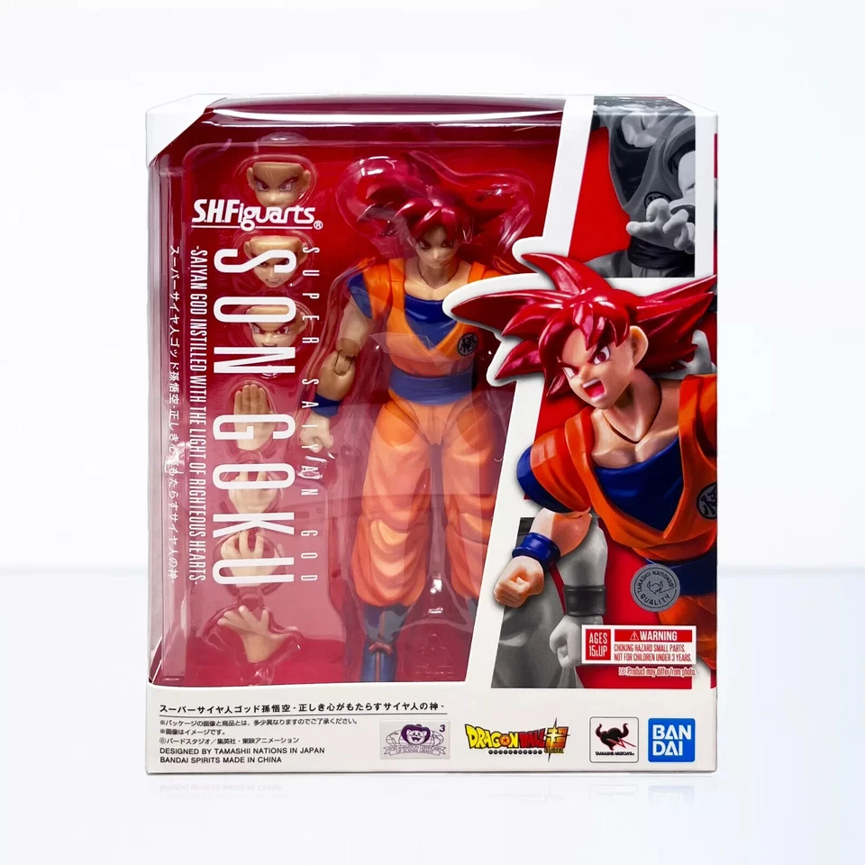 BANDAI TAMASHII NATIONS SuperSaiyan Gott der Tugend Son Goku Dragon Ball Super S.H.Figuarts Action Figur