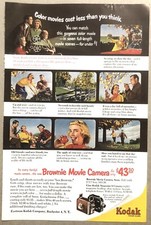1952 Original Print Ad Full Page - Kodak - Costs Less Than You Think. Vintage