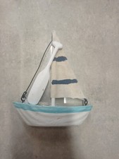 MODELLINO IN LEGNO-resina BARCA VELA 