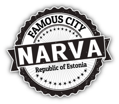 Narva City Estonia Grunge Travel Stamp Car Bumper Sticker Decal