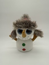 Ty Beanie Boo Buttons the Snowman 6" Plush Stuffed Toy Big Glitter Eyes Hat 2018