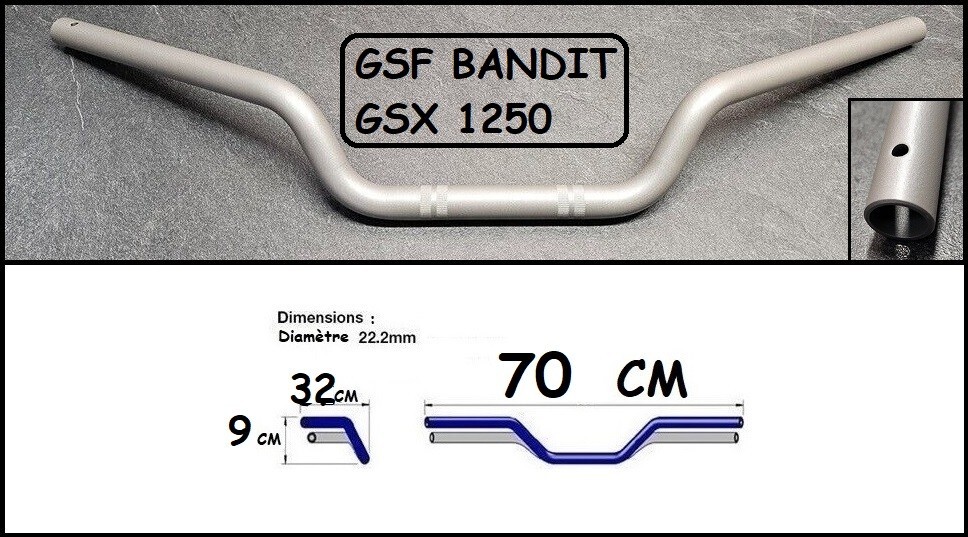 Guidon Suzuki GSF 1250 Bandit et GSX 1250F de rechange type origine
