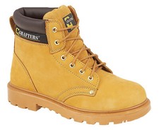 Image of Grafters Mens Safety Boots M629 Apprentice 6 Eye S1 Lace Up Leather Boot UK4-16