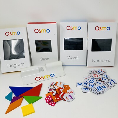 Osmo Bundle Lot - Base, Numbers, Words & Tangram Coding Creative Sets For IPad