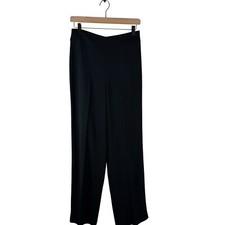 Sezane Black Wide Leg High Rise Womens Trousers Size 38