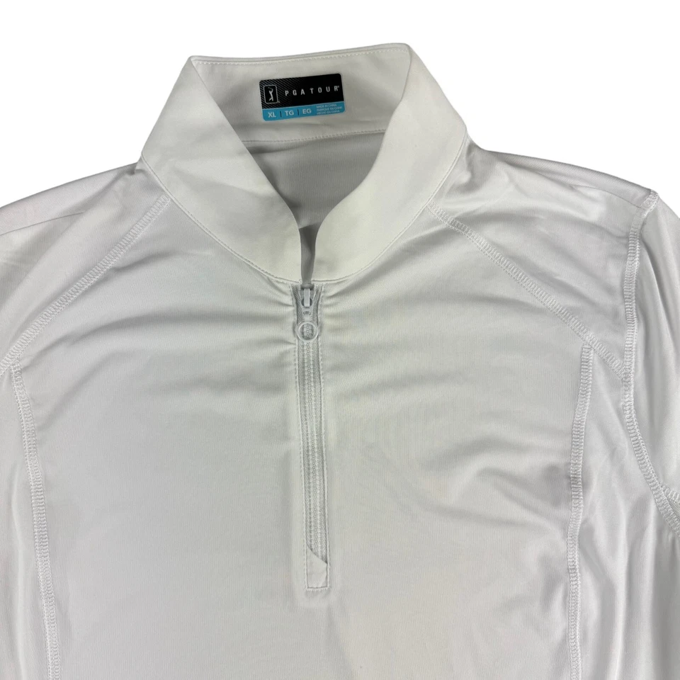 PGA 巡回赛套衫女式特大号白色 1/4 拉链性能长袖全新带标签 — 第 4/4 张图片