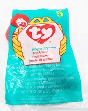McDONALD'S TY TEENIE BEANIE BABY ORIGINAL PINCHERS THE LOBSTER RETIRED w/ERRORS