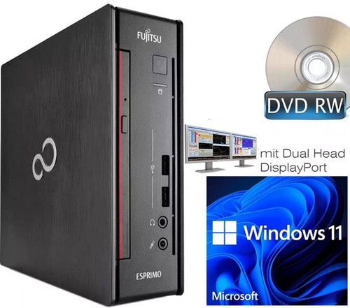 COMPUTER Q956 i3-6Gen 8GB DDR4 128GB SSD HDD USB 3.0 WINDOWS 11 V340_DVD-Brenner - Bild 3 von 7