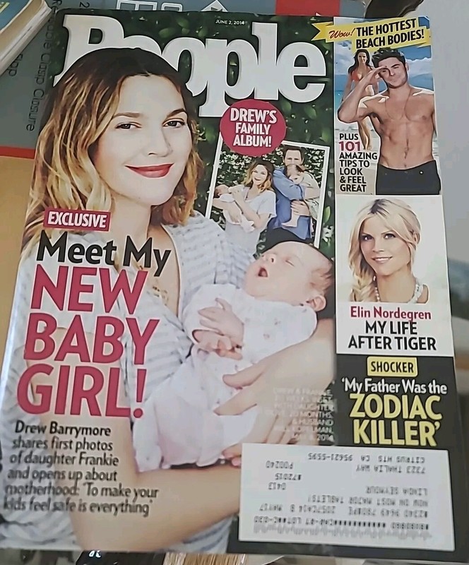 DREW BARRYMORE • People Magazine • June 2, 2014 • Elin Nordegren