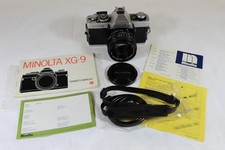 Minolta XG-9 35mm SLR w/Minolta MD Rokkor-X 50mm 1:1.7 Lens  Neck Strap AS-IS