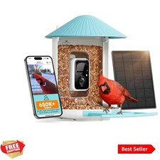 by Birdfy Smart Bird Feeder with AI Camera Solar Powered, 2MP Wireless Wildbi...