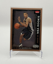 Fleer 2008-09 George Hill #224 Rookie San Antonio Spurs Basketball Card. rookie card picture